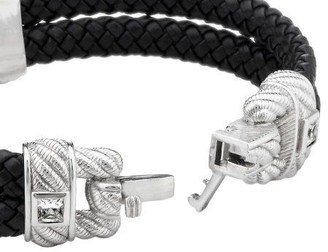 Judith Ripka Sterling Braided Double-Row Bracelet