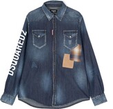 Thumbnail for your product : DSQUARED2 Kids Patchwork Denim Shirt