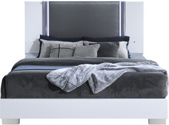 Brayden Studio Moon Smooth White Queen Bed With Led