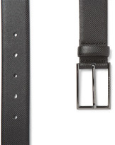Thumbnail for your product : HUGO BOSS 3.5cm Black Carmello Textured-Leather Belt