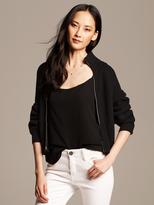 Thumbnail for your product : Banana Republic Black Bell-Sleeve Sweater Jacket