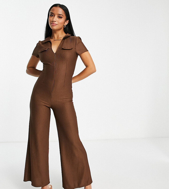 ASOS DESIGN Women's Brown Jumpsuits & Rompers | ShopStyle