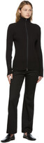 Thumbnail for your product : AMOMENTO Black Rib Knit High Neck Cardigan