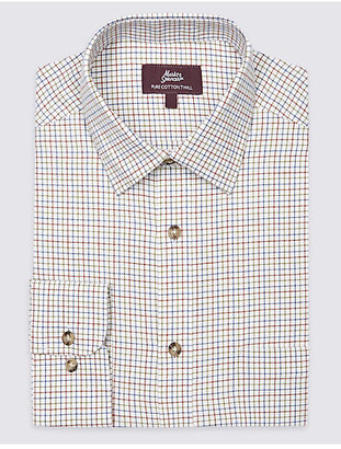 M&S Collection Pure Cotton Regular Fit Shirt with Pocket