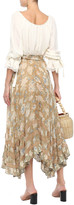 Thumbnail for your product : Zimmermann Asymmetric Belted Floral-print Silk-chiffon Skirt