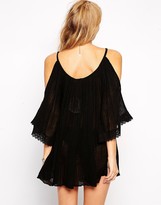 Thumbnail for your product : ASOS Cheesecloth Cold Shoulder Beach Tunic