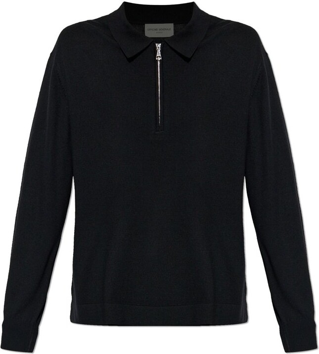 Officine Generale Bene Zip Polo Cardigan