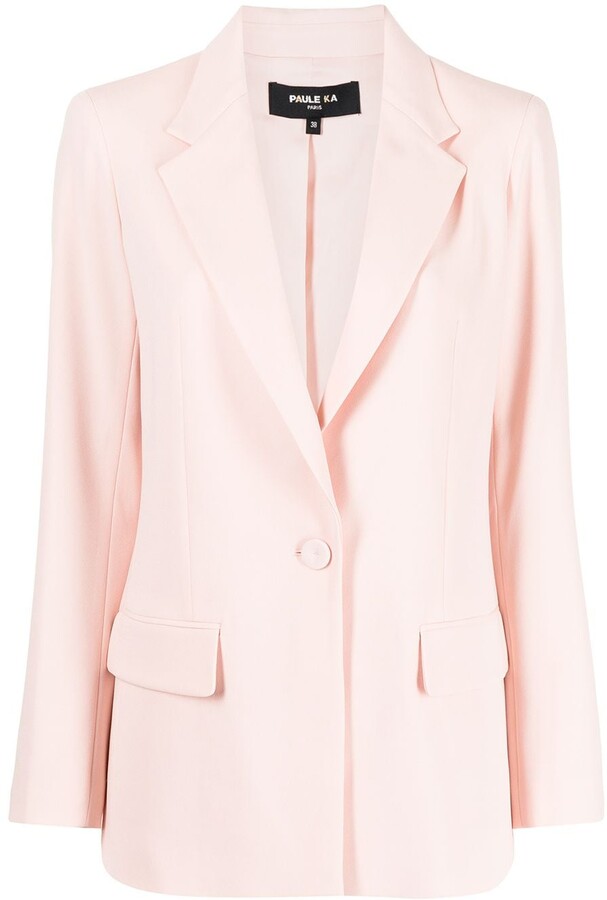 pale pink fitted jacket