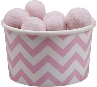 Ginger Ray Pastel Pink Chevron Treat / Ice Cream Party Tubs