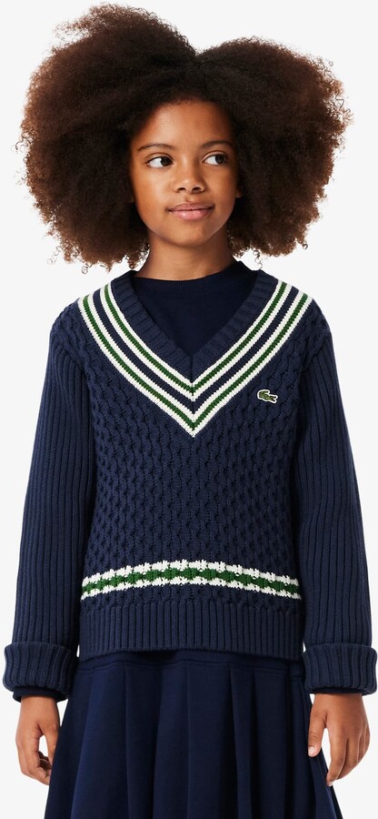 Girls' Cotton V-Neck Sweater Vest