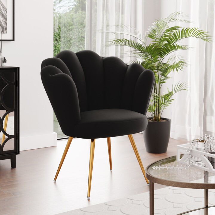 Dunelm Vivian Velvet Cocktail Chair Black ShopStyle Armchairs & Recliners