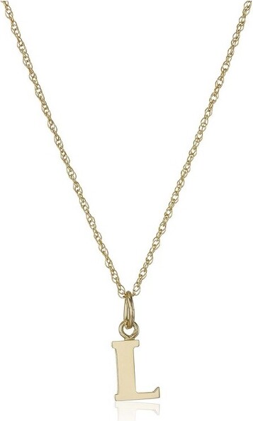 SmallRig14kGold-FilledLetterCharmPendantNecklaceL