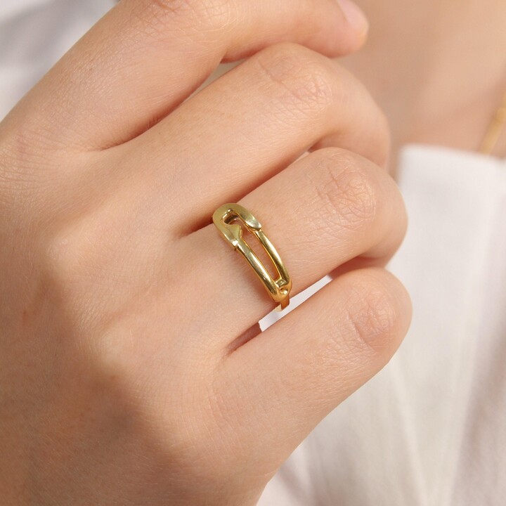 Etsy Solid Gold Sewing Hook Ring Artisan Crafter Jewelry Gift