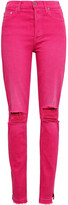 Thumbnail for your product : Cotton Citizen Distressed High-rise Slim-leg Jeans