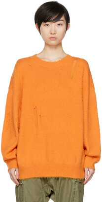 R13 Orange Shaggy Sweater