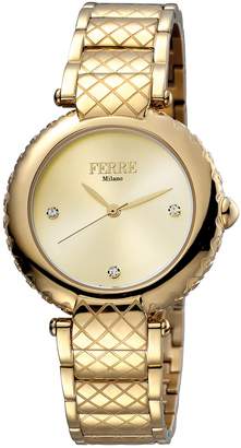 Ferré Milano Women's FM1L099M0061 Champagne Dial with Plated Band Watch.