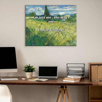 Astoria Grand Artsy Quote "I’m just me - the way I am." By Louise Sauvage Gallery Wrapped Canvas
