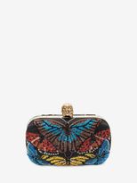 Thumbnail for your product : Alexander McQueen Beaded Butterfly Embroidered Classic Chain Clutch