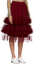 Thumbnail for your product : Molly Goddard Burgundy Akuac Skirt