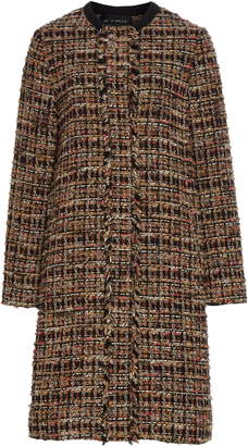 Etro Long Cotton Blend Tweed Coat