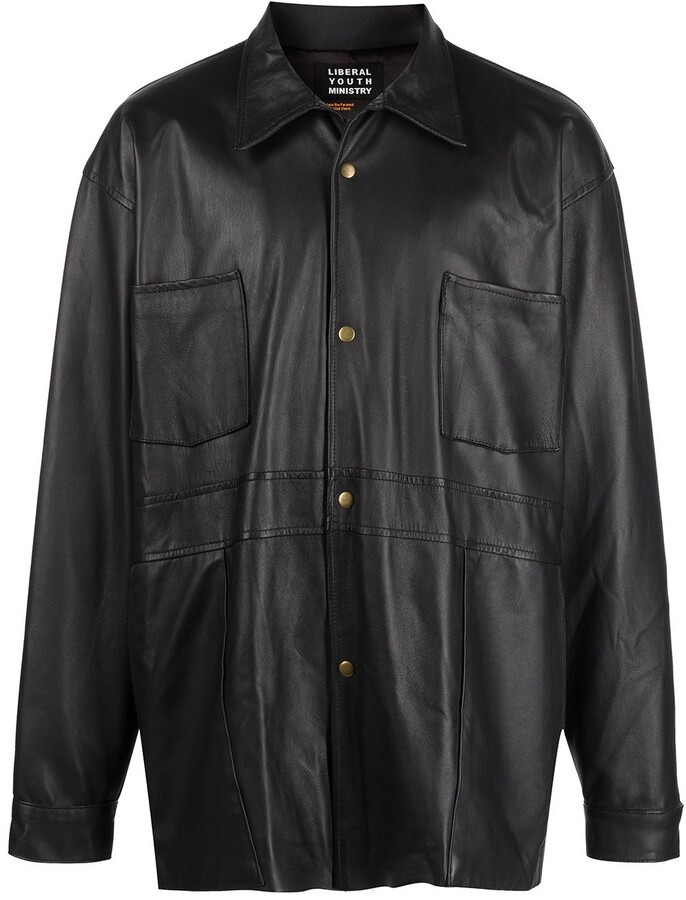 Liberal Youth Ministry Oversized Leather Jacket ShopStyle