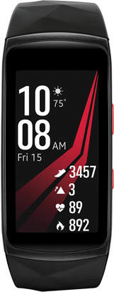 Samsung Unisex Gear Fit2 Pro Diamond Black & Red Rubber Smart Watch 25x51mm