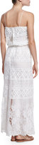 Thumbnail for your product : Miguelina Rylan Geometric-Print Crochet Maxi Dress
