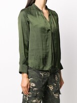 Thumbnail for your product : Zadig & Voltaire Slit-Neck Satin Blouse