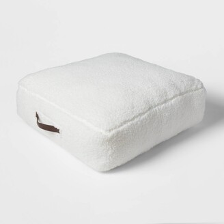Threshold Oversized Sherpa Square Floor Pillow Ivory