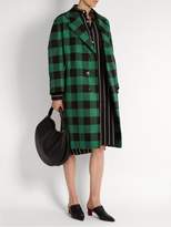 Thumbnail for your product : Balenciaga Godfather Checked Oversized Coat - Womens - Green Multi
