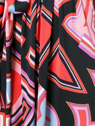 Emilio Pucci abstract print belted dress