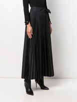 Thumbnail for your product : P.A.R.O.S.H. Tie-Fastening Pleated Maxi Skirt