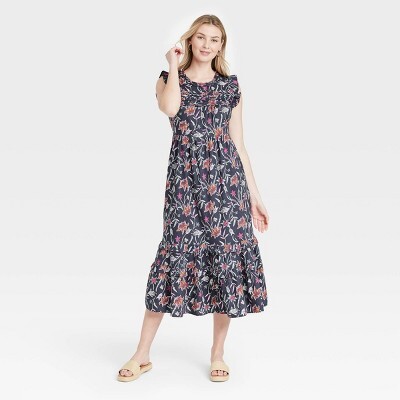 Women's Floral Print Ruffle Sleeveless Dress - Universal ThreadTM