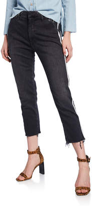 Mother The Shaker Prep Crop Jeans w/ Stripes