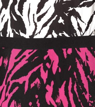 N°21 Zebra-print silk-blend minidress