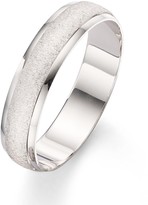 Thumbnail for your product : Love GOLD 9 Carat White Gold 5mm Patterned Wedding Band