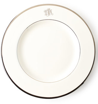 Pickard White Script Monogram Dinner Plate