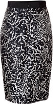 Thumbnail for your product : Giambattista Valli Silk Animal Print Draped Skirt