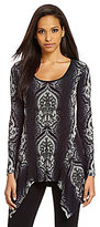 Thumbnail for your product : ECI Lace-Print Sharkbite Tunic