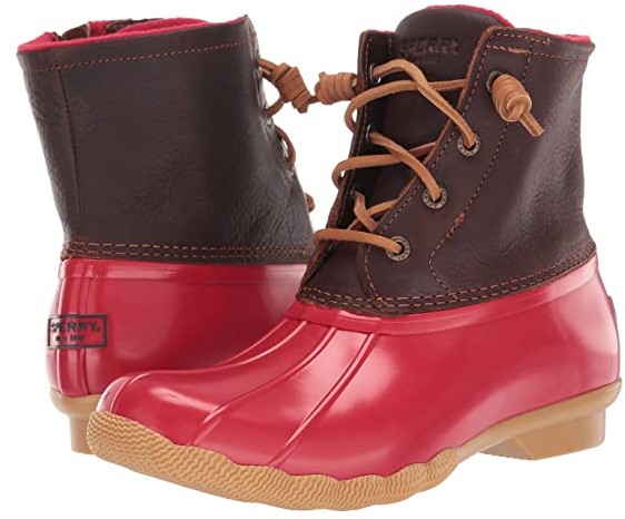 saltwater quilted waterproof matte lace up duck boots
