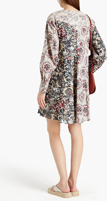 Etoile Isabel Marant Lissande patchwork-effect floral-print cotton-poplin mini dress
