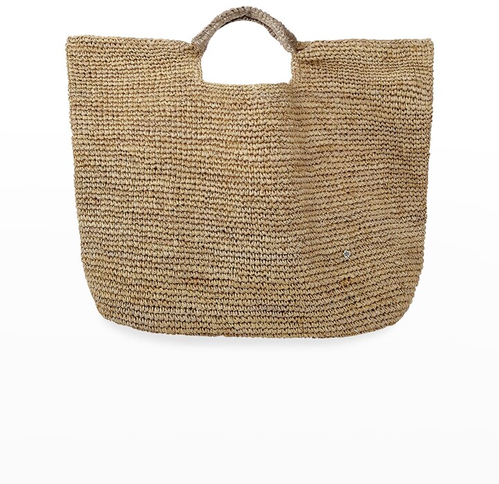 raffia beach tote