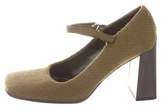 Thumbnail for your product : Prada Mary Jane Square-Toe Pumps Olive Mary Jane Square-Toe Pumps