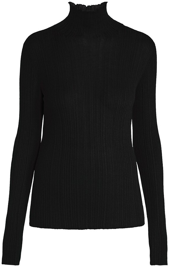 fitted ribbed turtleneck