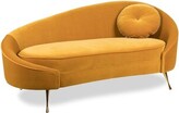 Thumbnail for your product : Bold Monkey 65" Velvet Recessed/Square Arm Loveseat