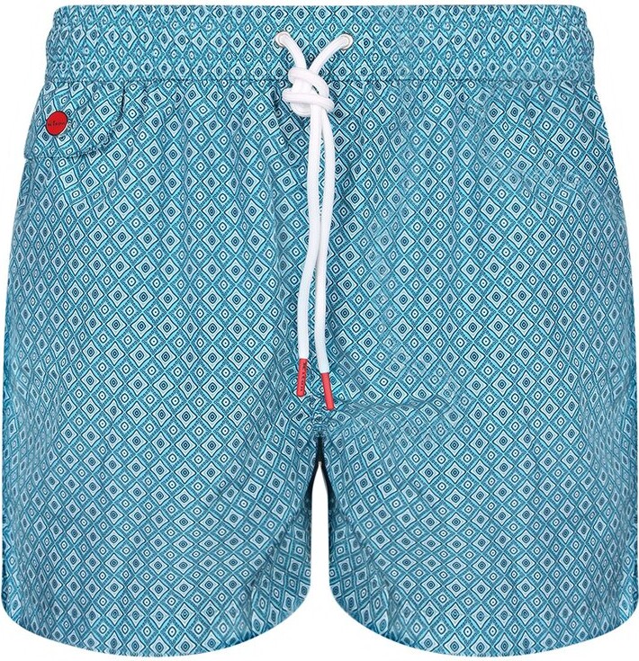 Kiton Geometric Print Swim Shorts
