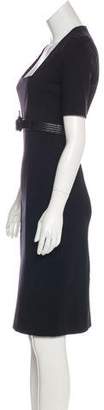 Gucci Short Sleeve Wool-Blend Dress