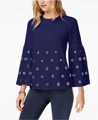 MICHAEL Michael Kors Grommet-Embellished Top, Regular and Petite, Created for Macy's
