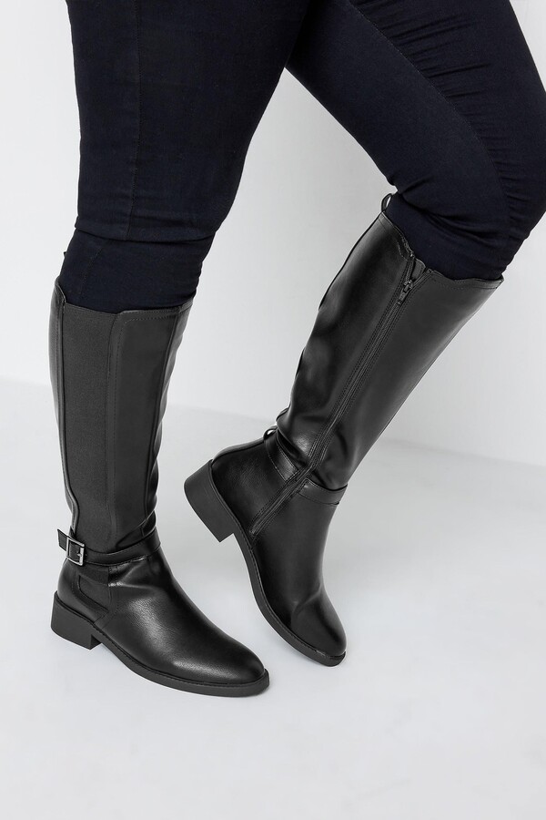 Wide Fit Asos Stretch Knee High Boots Platform Boots Stretchy Knee