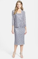 Thumbnail for your product : Alex Evenings Embellished Lace Pencil Dress & Jacket (Petite)